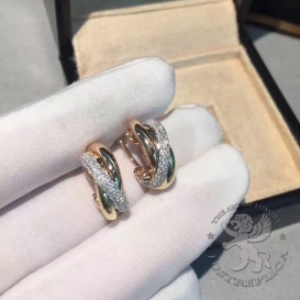 CARTIER Earrings Trinity 3 Golds 142D