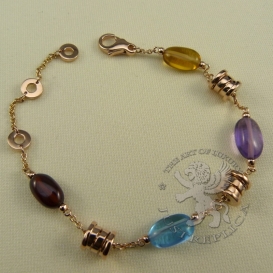 Bulgari Bracelet B.Zero1 3 motifs 4 Gemstones