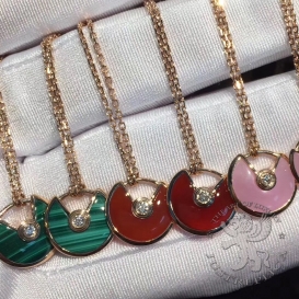 CARTIER Necklace Amulette De Cartier Carnelian 1D