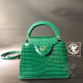 Louis Vuitton Capucines BB 21cm Porosus Green