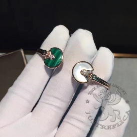 CARTIER Bracelet Amulette de Cartier MOP Malachite