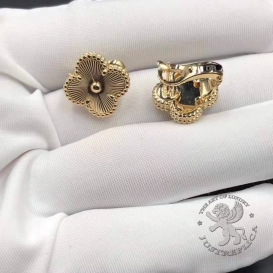 Van Cleef Arpels Earrings Vintage Alhambra Guilloche