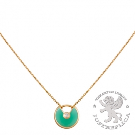 CARTIER Necklace Amulette de Cartier Chrysoprase 1D