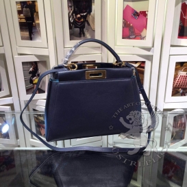 Fendi Peekaboo 33cm Navy Blue
