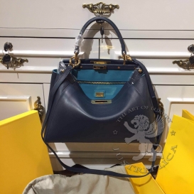 Fendi Peekaboo 33cm Navy Blue