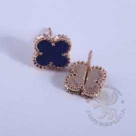 Van Cleef Arpels Earstuds Alhambra Lapis 9mm