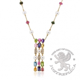 Bulgari Necklace Allegra 3 row Multi gemstones