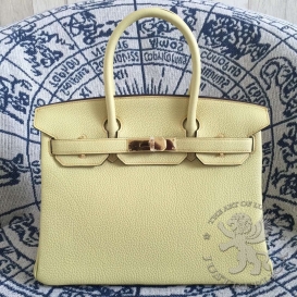 Hermes Birkin Togo 30cm Jaune Poussin 1Z