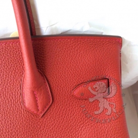 Hermes Birkin Togo 30cm Red Venisen