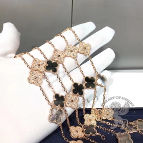 Van Cleef Arpels Bracelet Vintage Alhambra 5 motifs Grey MOP 24D
