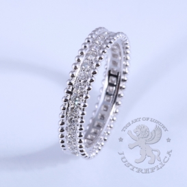 Van Cleef & Arpels Ring Perlee Large with diamonds