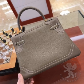 Hermes Kelly Togo 28cm Ghillies Swift Etoupe