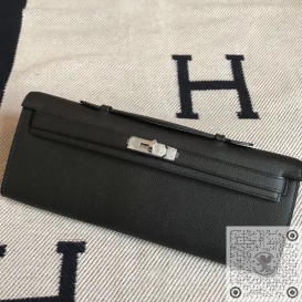 Hermes Kelly Cut Clutch Epsom Noir 89 FHS
