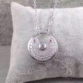 CARTIER Necklace Amulette De Cartier pave Diamonds