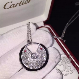 CARTIER Necklace Amulette De Cartier pave Diamonds