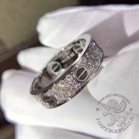 CARTIER Ring Love 66 Diamonds black ceramic