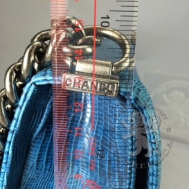 Chanel Boy 25cm Lizard Blue