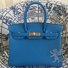 Hermes Birkin Togo 30cm Cobalt 7С