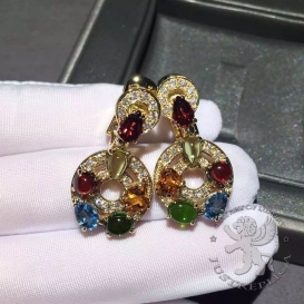 Bulgari Earrings Astrale Multigemstones