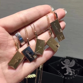 CARTIER Necklace Envelope Letter Charm 1D