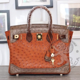 Hermes Birkin Ostrich 30cm 3-colors Ghillies MS
