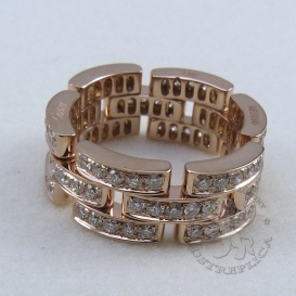 CARTIER Ring Maillon Panthere 3 rows 90D