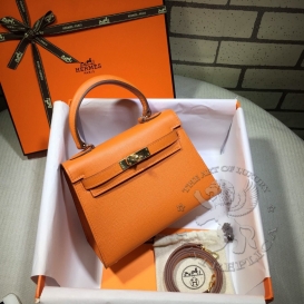 Hermes Kelly Epsom 20cm Feu