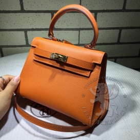 Hermes Kelly Epsom 20cm Feu