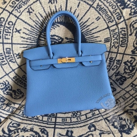 Hermes Birkin Togo 30cm Bleu Paradis 2T