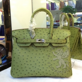Hermes Birkin Ostrich 30cm Asparagus PHS