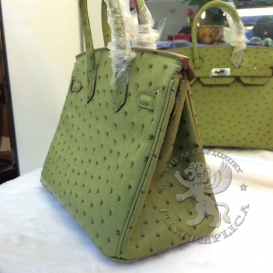 Hermes Birkin Ostrich 30cm Asparagus PHS