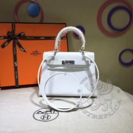 Hermes Kelly Epsom 20cm White