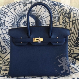 Hermes Birkin Togo 30cm Bleu Abysse 7K