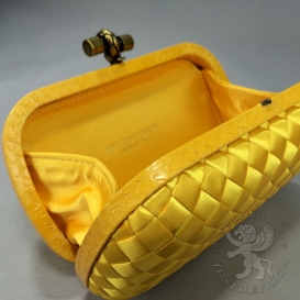 Botega Venetta Clutch Satine Yellow