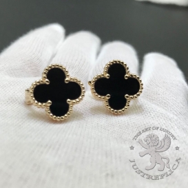 Van Cleef Arpels Earrings Magic Alhambra Onyx