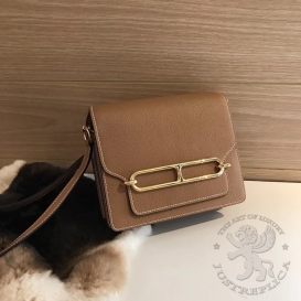Hermes Roulis Chevre Mysore Goatskin 19cm Gold 37
