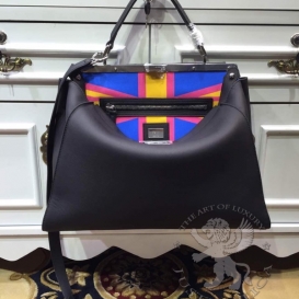 Fendi Peekaboo Satchel 33cm Black