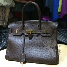 Hermes Birkin Ostrich 30cm Brown MS