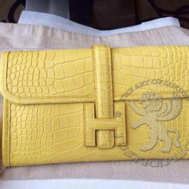 Hermes Jige Clutch Crocodile