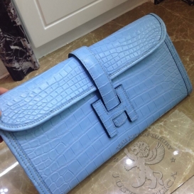 Hermes Jige Clutch Crocodile