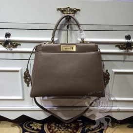 Fendi Peekaboo Satchel 33cm Deep Taupe