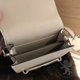 Hermes Verrou Chevre Mysore Goatskin 19cm Craie 10