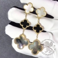 Van Cleef Arpels Earrings Magic Alhambra MOP Onyx 3 motifs