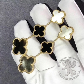 Van Cleef Arpels Earrings Magic Alhambra MOP Onyx 3 motifs