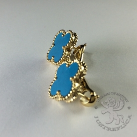 Van Cleef Arpels Earrings Magic Alhambra Turquoise