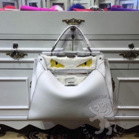 Fendi Peekaboo Satchel 33cm White