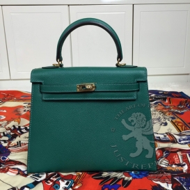 Hermes Kelly Epsom 25cm Malachite