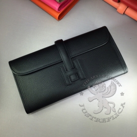 Hermes Jige Clutch Epsom Black