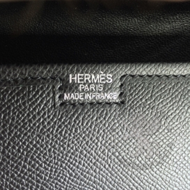 Hermes Jige Clutch Epsom Black