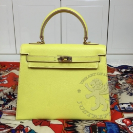 Hermes Kelly Epsom 25cm Souffre